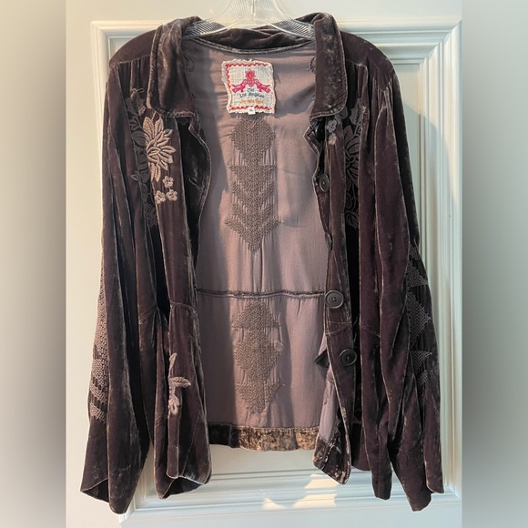 Johnny Was Crushed Velvet Mauve jacket - Picture 1 of 4